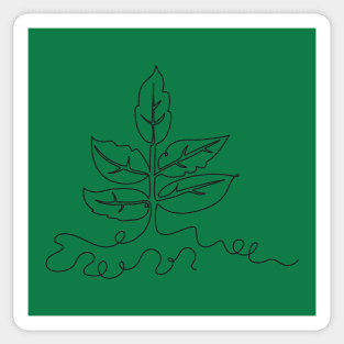 Continuous Line Sapling Sticker